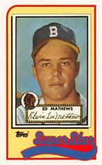 Eddie Mathews #32 Baseball Cards 1989 Topps Ljn Baseball Talk Prices