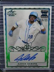 Aaron Sabato [Green] #A-AS1 Baseball Cards 2020 Leaf Trinity Autographs Prices