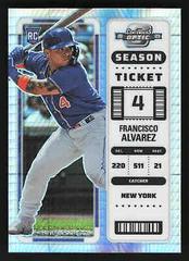 Francisco Alvarez [Hyper] #13 Baseball Cards 2023 Panini Chronicles Contenders Optic Prices
