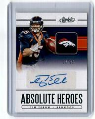 Tim Tebow #14 Football Cards 2020 Panini Absolute Heroes Autographs Prices