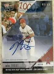 Mike Trout [Autograph Blue] #352 Baseball Cards 2018 Topps Now Prices