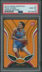 Trae Young [Mirror Orange] Basketball Cards 2019 Panini Certified Prices