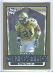 Calvin Johnson [Chrome Gold] #132 Football Cards 2007 Topps Draft Picks & Prospects Prices
