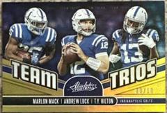 Andrew Luck, Marlon Mack, T.Y. Hilton [Spectrum Gold] Football Cards 2019 Panini Absolute Team Trios Prices