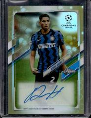 Achraf Hakimi [Gold Bubbles Refractor] #CA-AH Soccer Cards 2020 Topps Chrome UEFA Champions League Autographs Prices