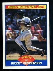 Rickey Henderson #657 Baseball Cards 1989 Score Prices