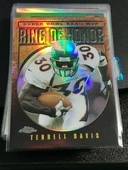 Terrell Davis [Refractor] Football Cards 2002 Topps Chrome Ring of Honor Prices