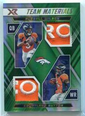 Russell Wilson, Courtland Sutton [Green] #TM-25 Football Cards 2022 Panini XR Team Materials Prices