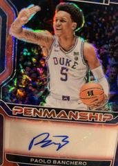 Paolo Banchero [Choice Red] #CP-PAO Basketball Cards 2022 Panini Prizm Draft Picks College Penmanship Autographs Prices