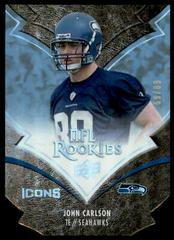John Carlson [Blue Die Cut Autograph] Football Cards 2008 Upper Deck Icons Prices