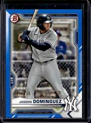 Jasson Dominguez [Blue] #BP-13 Baseball Cards 2021 Bowman Paper Prospects Prices