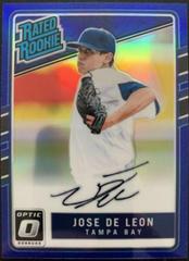 Jose De Leon [Blue] Baseball Cards 2017 Panini Donruss Optic Rated Rookie Signatures Prices
