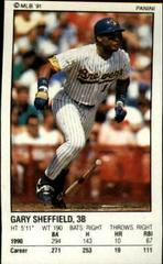 Gary Sheffield #170 Baseball Cards 1991 Panini Stickers Prices