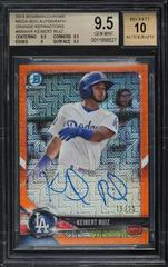 Keibert Ruiz [Orange Refractor] Baseball Cards 2018 Bowman Mega Box Chrome Autographs Prices
