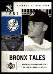 Roger Maris #132 Baseball Cards 2001 Upper Deck Legends of NY Prices