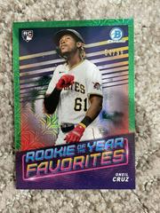 Oneil Cruz [Green Refractor Mega Box Mojo] Baseball Cards 2022 Bowman Rookie of the Year Favorites Prices