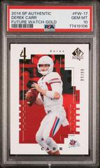Derek Carr [Gold] #FW-17 Football Cards 2014 SP Authentic Future Watch Prices