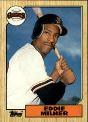 Eddie Milner #78T Baseball Cards 1987 Topps Traded Prices