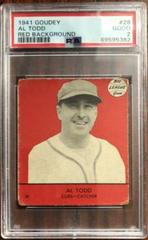 Al Todd [Red Background] #28 Baseball Cards 1941 Goudey Prices