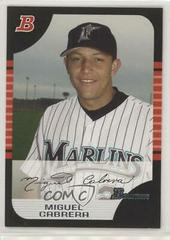 Miguel Cabrera #90 Baseball Cards 2005 Bowman Prices