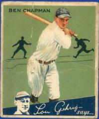 Ben Chapman Baseball Cards 1934 World Wide Gum Prices