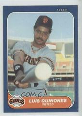 Luis Quinones #U-92 Baseball Cards 1986 Fleer Update Prices
