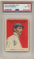 Michael Simon #25 Baseball Cards 1915 Cracker Jack Prices