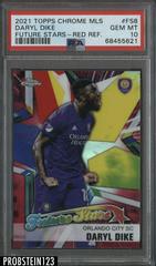 Daryl Dike [Red Wave Refractor] Soccer Cards 2021 Topps Chrome MLS Prices