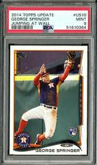 George Springer [Jumping at Wall] #US10 Baseball Cards 2014 Topps Update Prices
