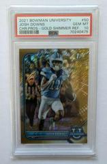 Josh Downs [Gold Shimmer] Football Cards 2022 Bowman Chrome University Prices