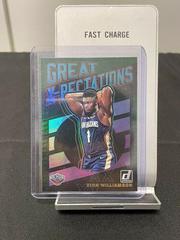 Zion Williamson [Green Flood] Basketball Cards 2019 Panini Donruss Great X-Pectations Prices