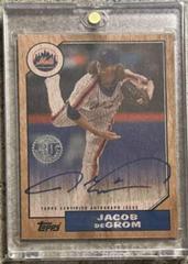 Jacob deGrom [Maple Wood] #1987A-JDE Baseball Cards 2017 Topps 1987 Autographs Prices