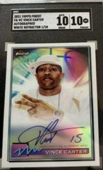 Vince Carter [White Refractor] #FA-VC Basketball Cards 2021 Topps Finest Autographs Prices