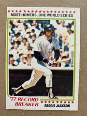 Reggie Jackson [Record Breaker] Baseball Cards 1978 O Pee Chee Prices
