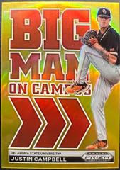 Justin Campbell [Gold] #BMC-JC Baseball Cards 2022 Panini Prizm Draft Picks Big Man on Campus Prices