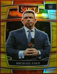 Michael Cole [Gold Prizm] #100 Wrestling Cards 2022 Panini Select WWE Prices