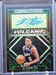 De'Aaron Fox [Green] Basketball Cards 2021 Panini Obsidian Volcanic Signatures Prices