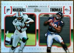 Brandon Marshall, Demaryius Thomas Football Cards 2010 Topps Gridiron Lineage Prices
