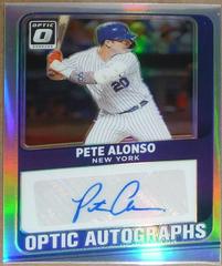 Pete Alonso [Holo] Baseball Cards 2021 Panini Donruss Optic Autographs Prices