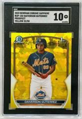 Daiverson Gutierrez [Yellow] #BCP-154 Baseball Cards 2023 Bowman Chrome Prospects Sapphire Prices