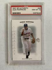 Alex Rodriguez #22 Baseball Cards 2001 SP Authentic Prices