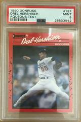 Orel Hershiser Baseball Cards 1990 Donruss Aqueous Test Prices