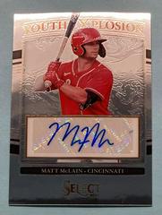 Matt McLain Baseball Cards 2022 Panini Select Youth Explosion Signatures Prices