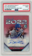 Dalton Rushing [Red] #C22A-DR Baseball Cards 2022 Bowman Draft Class of Autographs Prices