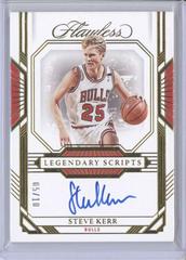 Steve Kerr [Gold] #14 Basketball Cards 2022 Panini Flawless Autograph Prices
