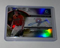 Jackson Holliday [Autograph] #BTP-9 Baseball Cards 2023 Bowman Scouts Top 100 Prices