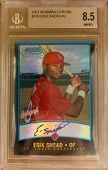 Esix Snead [Refractor Autograph] #339 Baseball Cards 2001 Bowman Chrome Prices