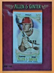 Mike Trout [Framed Mini Cloth] Baseball Cards 2021 Topps Allen & Ginter Prices