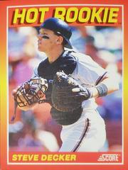 Steve Decker Baseball Cards 1991 Score Hot Rookies Prices