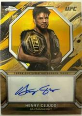 Henry Cejudo [Gold Refractor] #MOC-HCE Ufc Cards 2024 Topps Chrome UFC Marks of Champions Autograph Prices